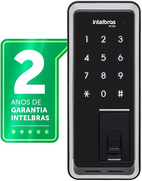 Fechadura Digital de Sobrepor com Biometria Intelbras FR 220