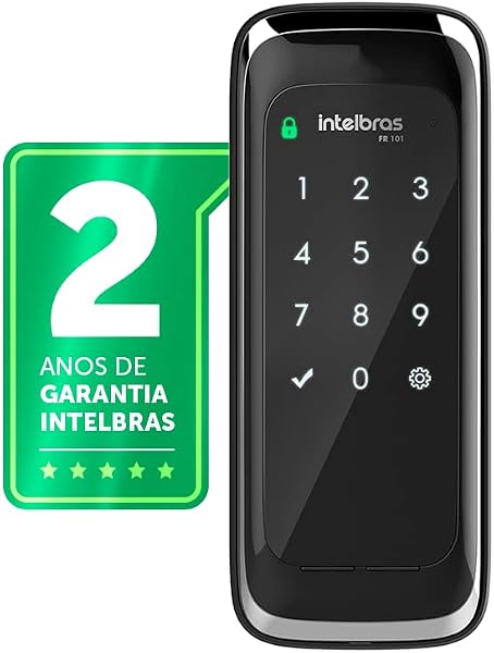Fechadura Digital de Sobrepor Touch Screen Intelbras FR 101