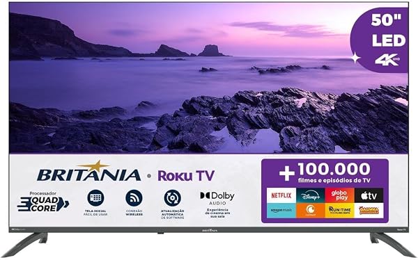 Smart TV Britânia 50 4K BTV50VA4REGB Roku TV