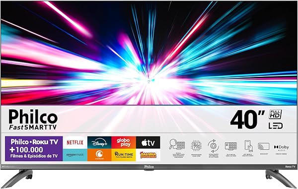 Smart TV Philco 40" Roku TV PTV40M9GR2CGB